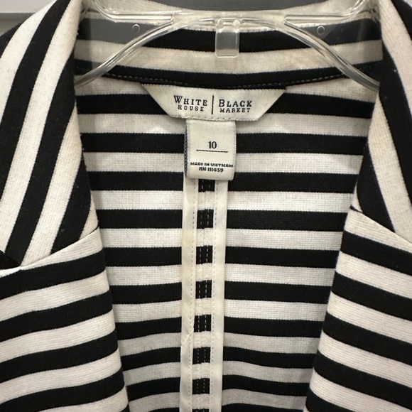 White House Black Market Striped Blazer Size 10 - Picture 2 of 5